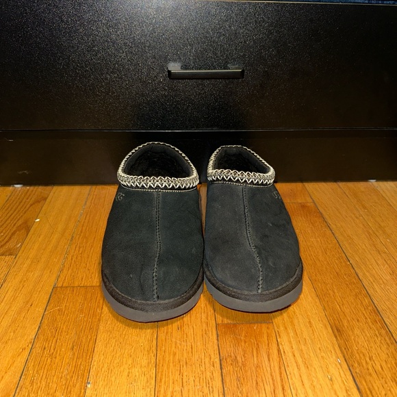 UGG Black Suede Slippers Tasman - Picture 2 of 7